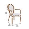 Flash Furniture Lourdes Thonet French Bistro Stacking Chair w/Arms, White/Gray PE Rattan/Bamboo Print Alum Frame SDA-AD642002A-WHGY-NAT-GG - alternate 10